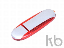 USB 2.0- флешка промо на 64 Гб овальной формы