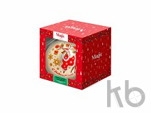 Стеклянный шар «Новогодний Олень» (красный)