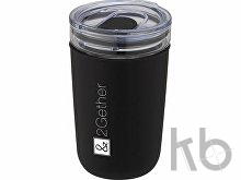 Стеклянная кружка «Bello» с внешней стенкой из переработанного пластика