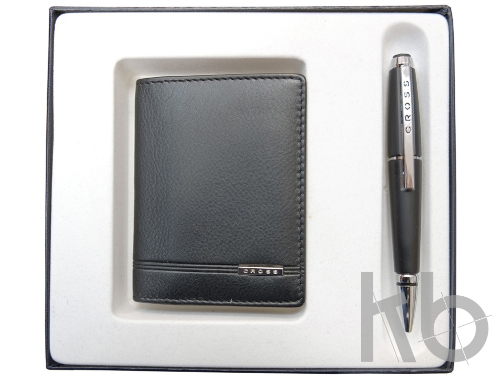 Набор «Classic Century»: обложка для кредитных и визитных карт, ручка-роллер