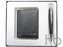 Набор «Classic Century»: обложка для кредитных и визитных карт, ручка-роллер