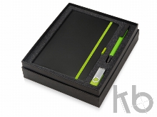 Подарочный набор «Q-edge» с флешкой, ручкой-подставкой и блокнотом А5