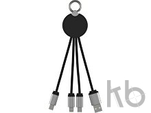 Кабель 3 в 1 с круглым брелоком и подсветкой