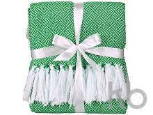 Плед акриловый с белой бахромой «Tassel»