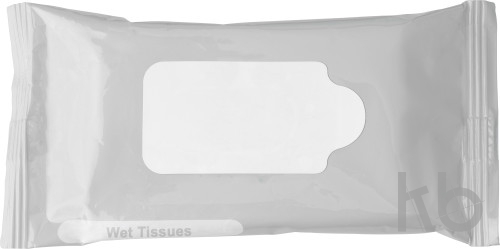 Plastic bag with 10 wet tissues