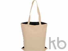 Сумка для шопинга «Twin» двухцветная из хлопка, 180 г/м2