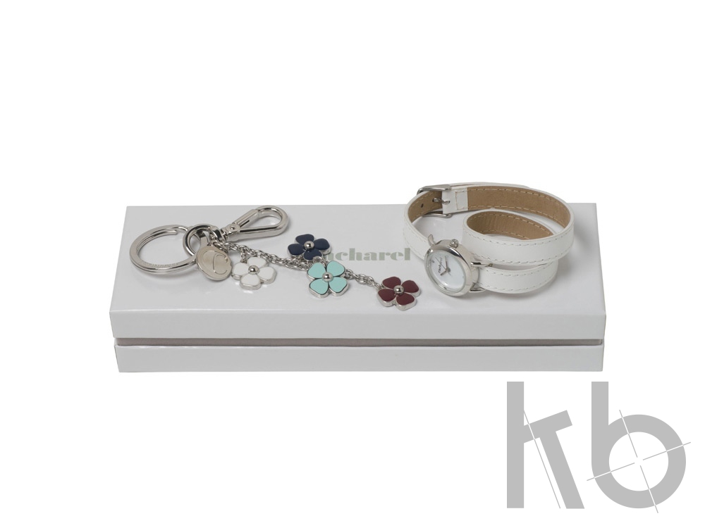 Подарочный набор Blossom: брелок, часы наручные