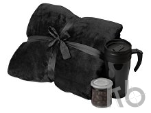 Подарочный набор «Tasty hygge» с пледом, термокружкой и миндалем в шоколадной глазури