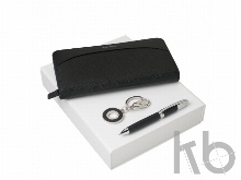 Подарочный набор Embrun: брелок, дорожный кошелек, ручка шариковая