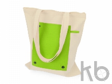 Складная хлопковая сумка для шопинга «Gross» с карманом, 180 г/м2