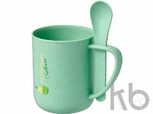 Чашка с ложкой «Rye» из пшеничной соломы