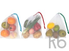 Набор сетчатых сумок «Trio» из вторичного ПЭТ