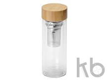 Бутылка из стекла с двойными стенками и ситечком «Badachu» в чехле