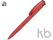 Ручка пластиковая шариковая трехгранная «Trinity K transparent Gum» soft-touch с чипом передачи информации NFC