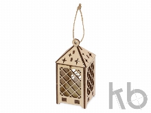 Деревянный фонарик «Лампион» с электрической свечой