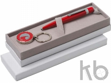 Подарочный набор: брелок с флеш-картой на 4 Гб, ручка шариковая