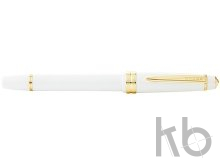 Ручка-роллер «Bailey Light Polished White Resin and Gold Tone»