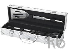 Набор для барбекю в кейсе: лопатка, щипцы, вилка «Salvy»