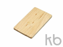 USB 2.0- флешка на 32 Гб в виде деревянной карточки с выдвижным механизмом