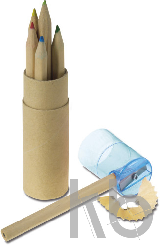 ABS and cardboard tube with pencils