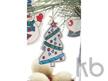 colouring Christmas tree ornaments, 3 pcs
