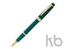 Ручка перьевая «Bailey Light Polished Green Resin and Gold Tone», перо F