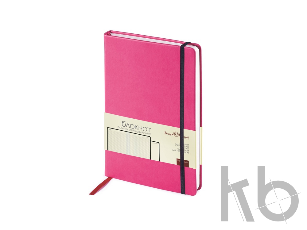 Блокнот А5 «Megapolis Velvet» на резинке