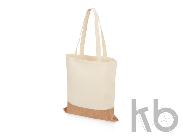Сумка для шопинга «Corky» хлопковая со вставкой из пробки, 170 г/м2