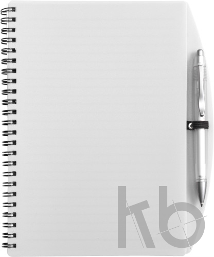 PP notebook with ballpen