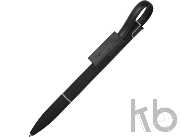 Ручка металлическая шариковая «Connect» с кабелем USB 2 в 1