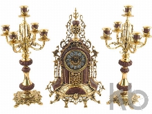 Композиция «Герцог Альба»: интерьерные часы с подсвечниками