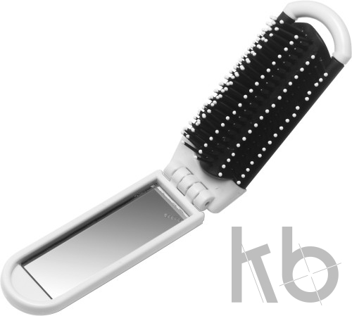 ABS hair brush with mirror