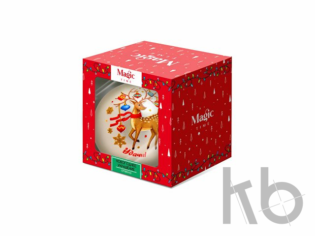 Стеклянный шар «Новогодний Олень»