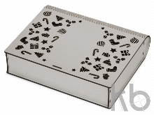 Деревянная коробка с резной крышкой «Книга», L