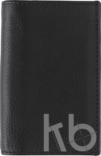 Split leather credit card wallet