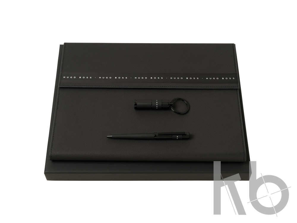 Подарочный набор: конференц-папка А4 с блокнотом, USB-флешка на 16 Гб, шариковая ручка