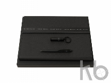 Подарочный набор: конференц-папка А4 с блокнотом, USB-флешка на 16 Гб, шариковая ручка