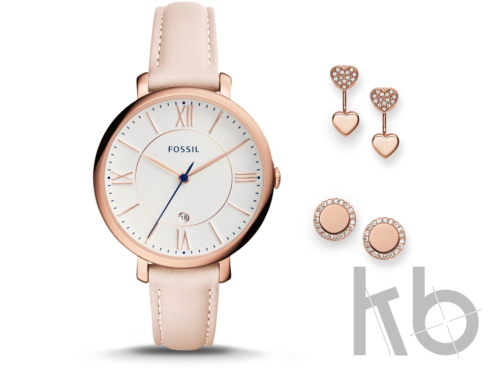 Подарочный набор: часы наручные женские, пусеты