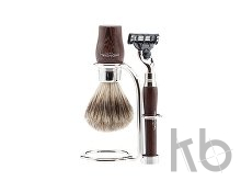 Бритвенный набор: станок MACH3, помазок, подставка