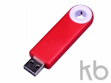 USB 3.0- флешка промо на 64 Гб прямоугольной формы, выдвижной механизм