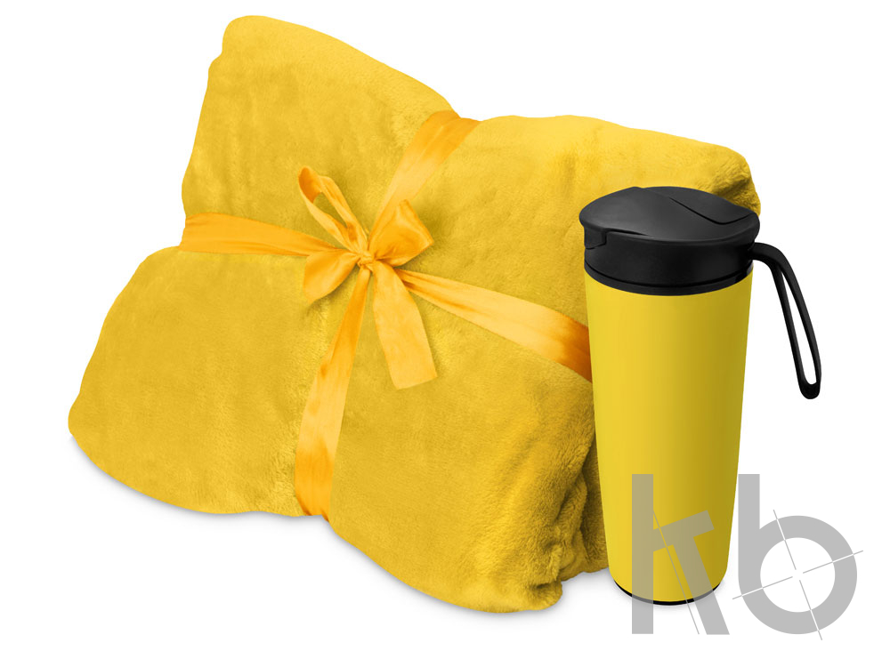 Подарочный набор «Dreamy hygge» с пледом и термокружкой