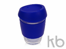 Стеклянный стакан с силиконовой крышкой и манжетой «Monday»