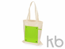 Складная хлопковая сумка для шопинга «Gross» с карманом, 180 г/м2