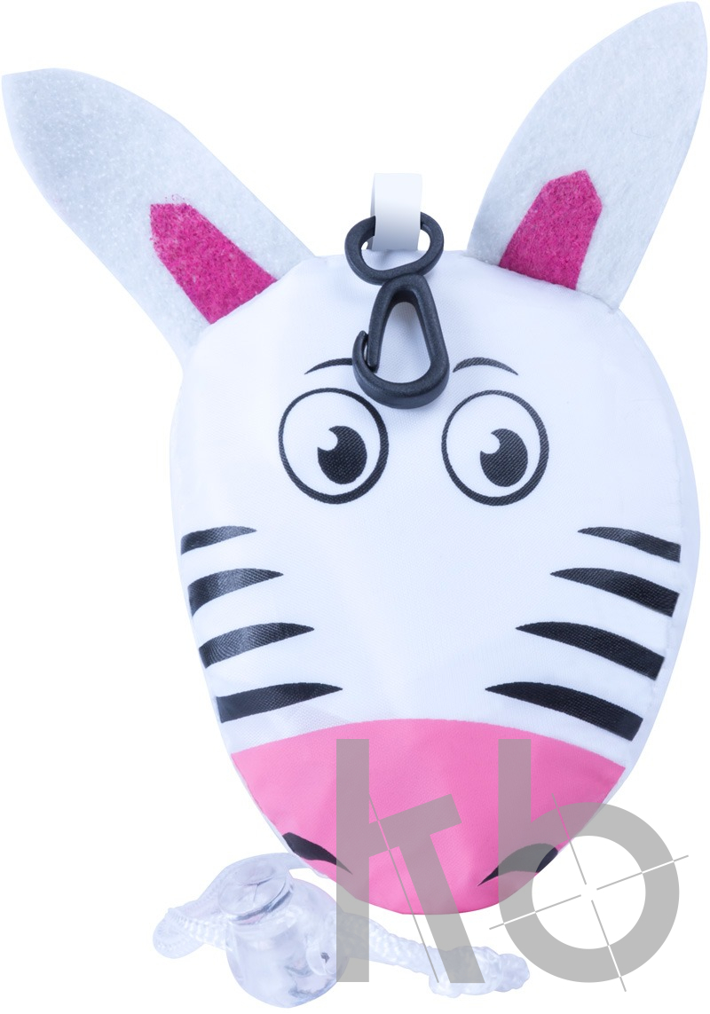 drawstring bag, zebra