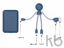 Портативное зарядное устройство «BioPack» c кабелем «Mr. Bio», 5000 mAh
