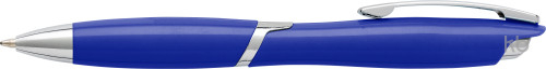 Plastic ballpen with solid colour barrel