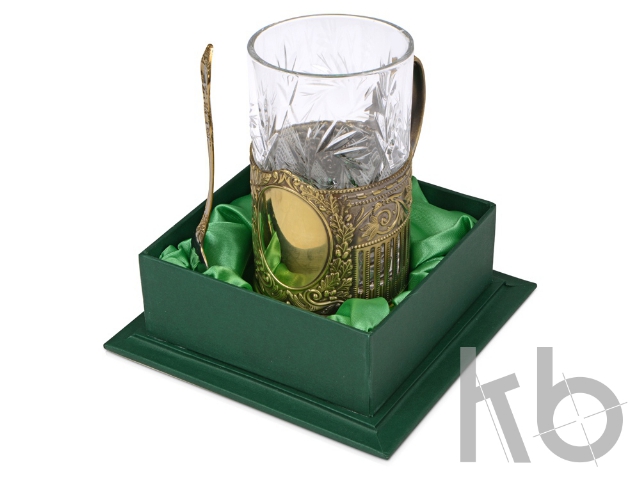 Подстаканник с хрустальным стаканом