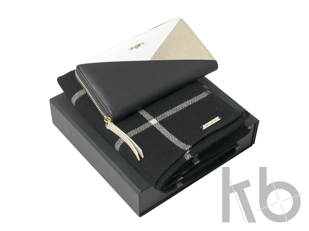 Подарочный набор: шарф шерстяной, кошелек дамский