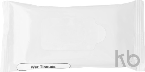 Plastic bag with 10 wet tissues