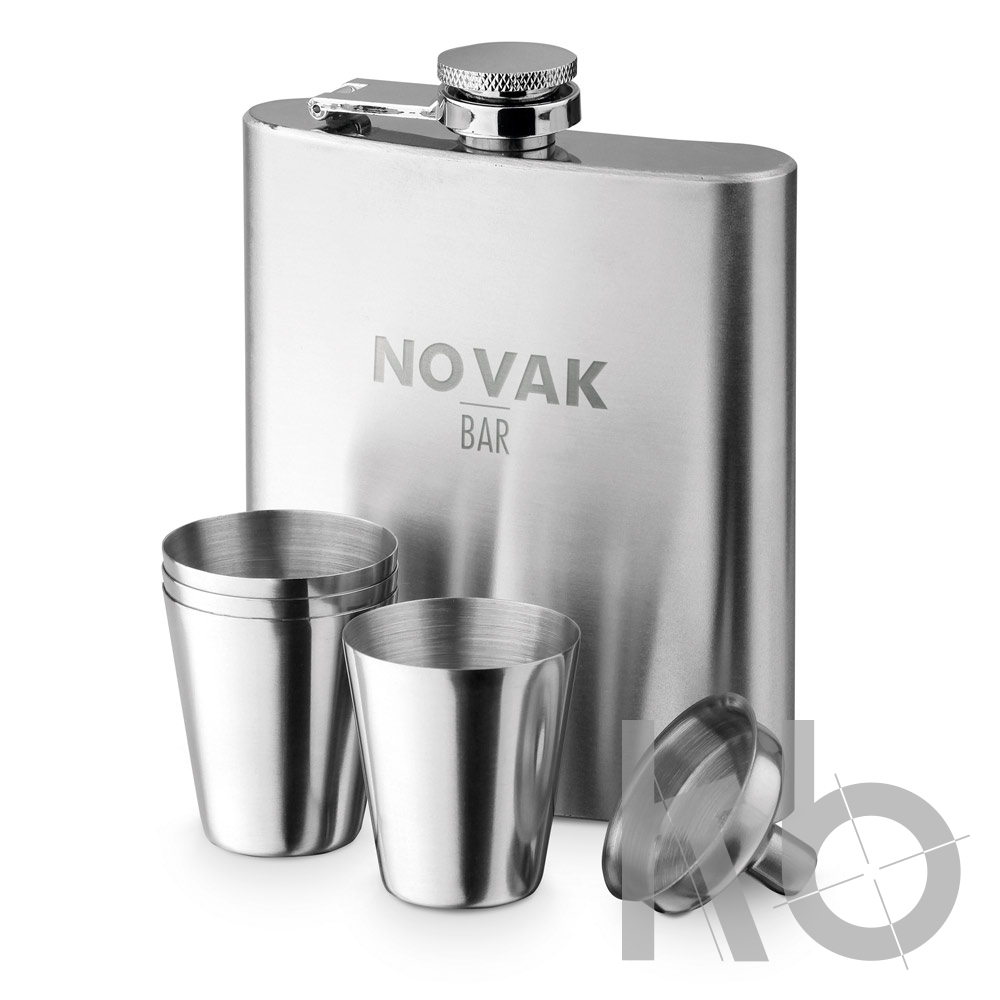 Набор: фляжка, стопки, воронка